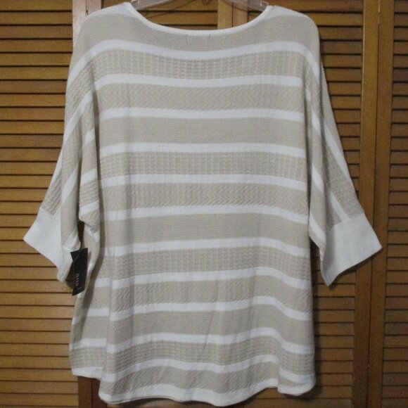 a.n.a. top/sweater NEW with tags lightweight tan & cream knit pullover size 3x - Picture 10 of 11